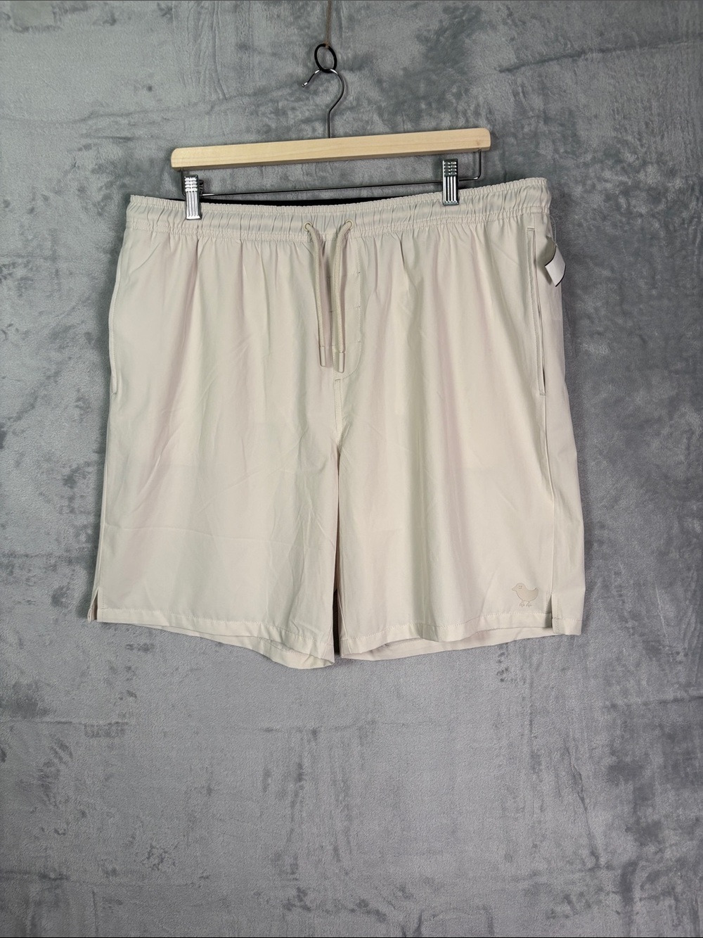 NWT New Bad Birdie Light Khaki Cream Golf Active Shorts Size XXL